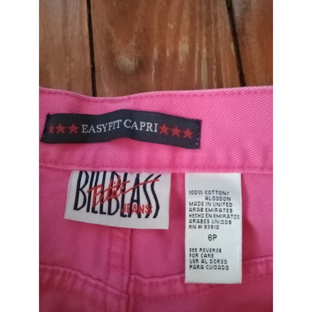 Vintage Bill Blass Pink Capri Jeans 6P - Picture 3 of 8